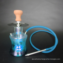 2019 new desgin high quality led heavy glass hookah shisha with metal